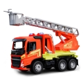 Mașină de pompieri Volvo cu scară, 48 cm, portocalie