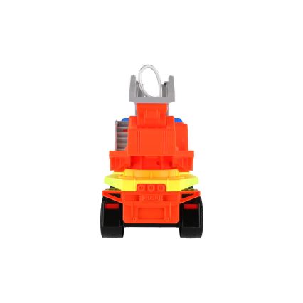 Mașină de pompieri Volvo cu scară, 48 cm, portocalie