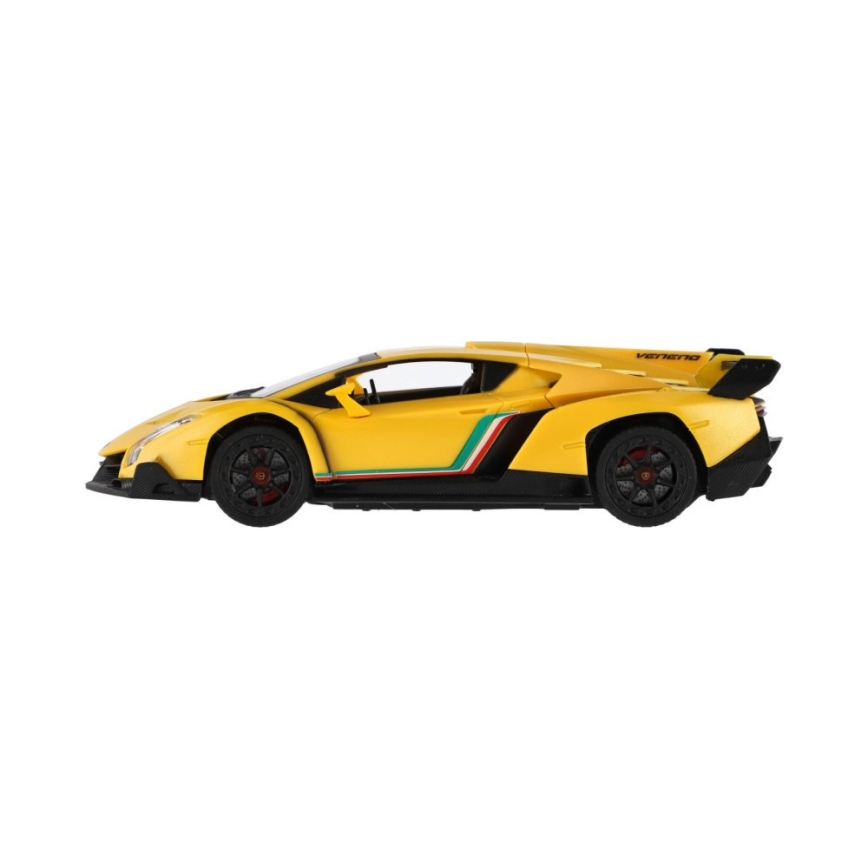 Mașină radiocomandată Lamborghini, galbenă, alimentare 3xAA + 2xAA