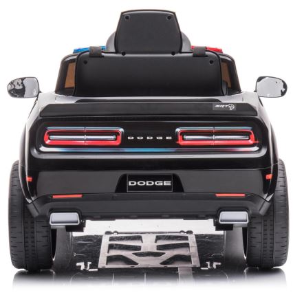 Mașinuță electrică de poliție Dodge Challenger 50W/4500 mAh negru/alb