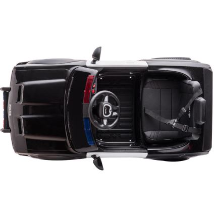 Mașinuță electrică de poliție Dodge Challenger 50W/4500 mAh negru/alb