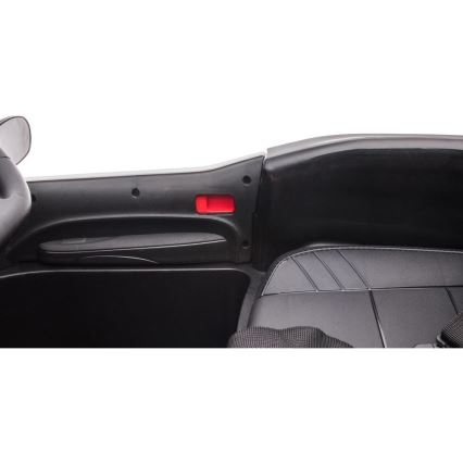 Mașinuță electrică de poliție Dodge Challenger 50W/4500 mAh negru/alb