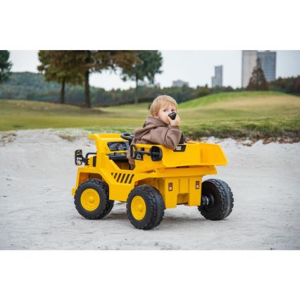 Mașinuță electrică încărcător CAT 60W/4500 mAh galben/negru