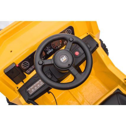 Mașinuță electrică încărcător CAT 60W/4500 mAh galben/negru