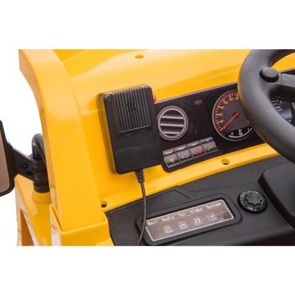 Mașinuță electrică încărcător CAT 60W/4500 mAh galben/negru