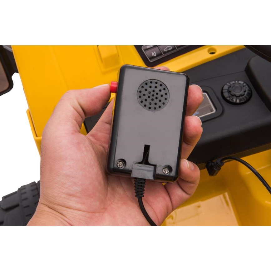 Mașinuță electrică încărcător CAT 60W/4500 mAh galben/negru