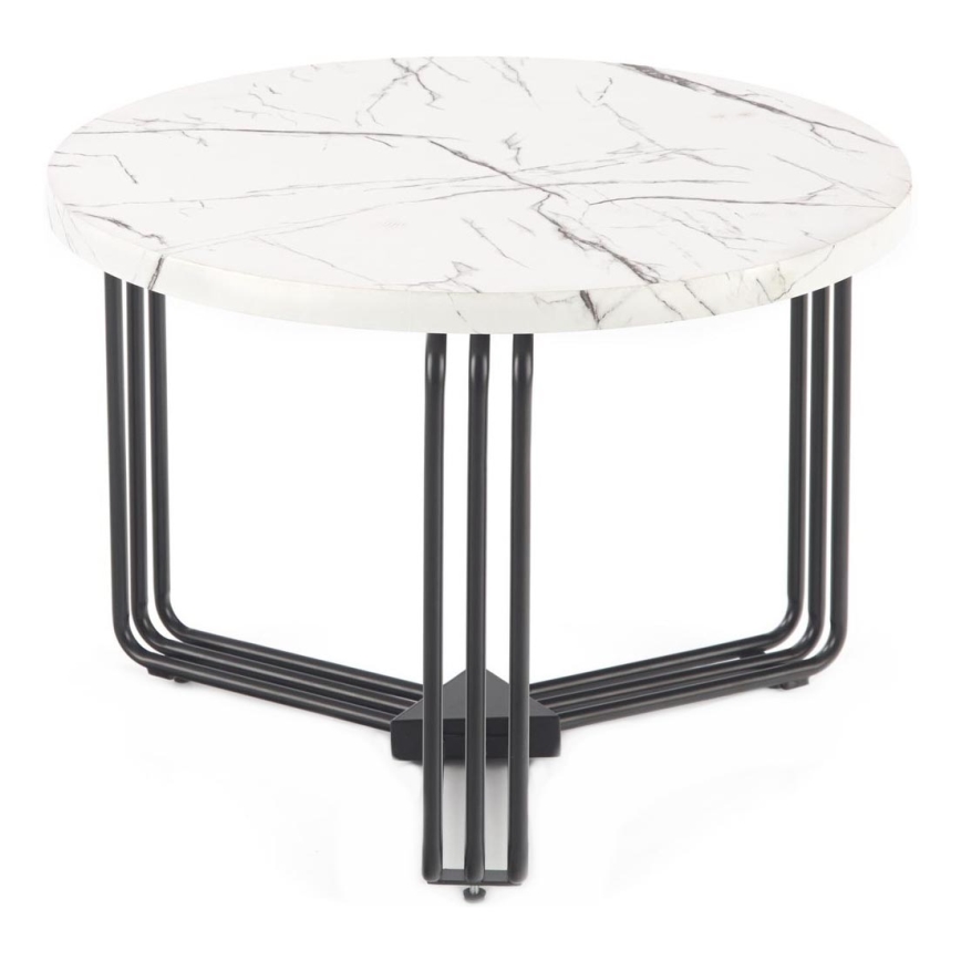 Măsuță de cafea ANTICA 41x55 cm negru/decor marmorat