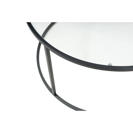 Măsuță de cafea BERLIN 45x80 cm negru/transparent