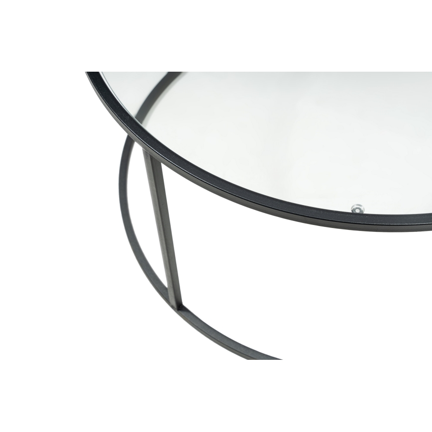 Măsuță de cafea BERLIN 45x80 cm negru/transparent