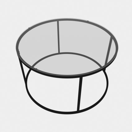 Măsuță de cafea BERLIN 60x45 cm negru/transparent