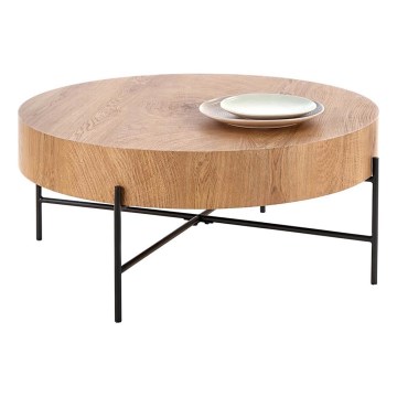Măsuță de cafea BROOKLYN 37x80 cm stejar natural/negru