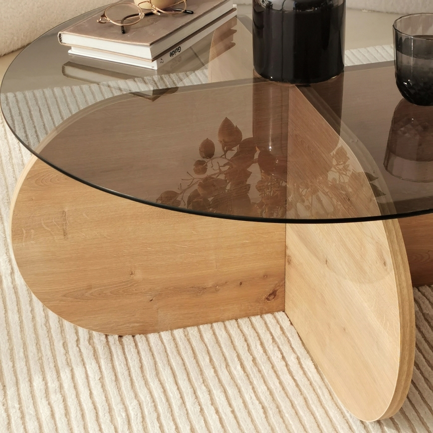 Măsuță de cafea BUBBLE 35x75 cm maro/negru