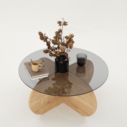 Măsuță de cafea BUBBLE 35x75 cm maro/negru