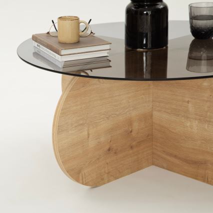 Măsuță de cafea BUBBLE 35x75 cm maro/negru