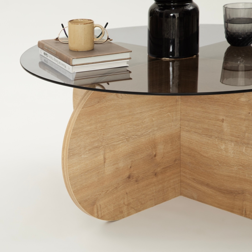 Măsuță de cafea BUBBLE 35x75 cm maro/negru