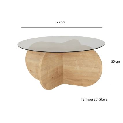 Măsuță de cafea BUBBLE 35x75 cm maro/negru