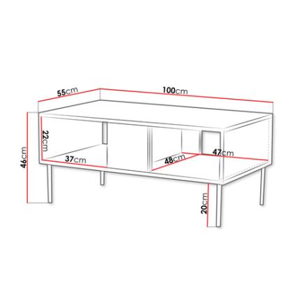 Măsuță de cafea DECO 46x100 cm nuc warmia