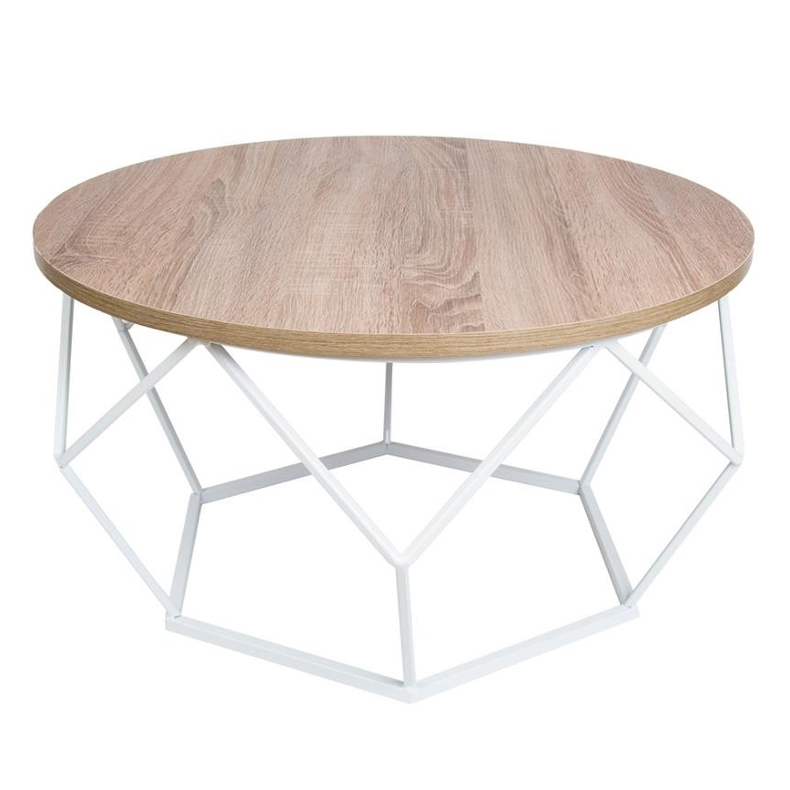 Măsuță de cafea DIAMOND 40x70 cm albă/maro