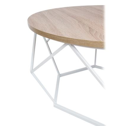 Măsuță de cafea DIAMOND 40x70 cm albă/maro