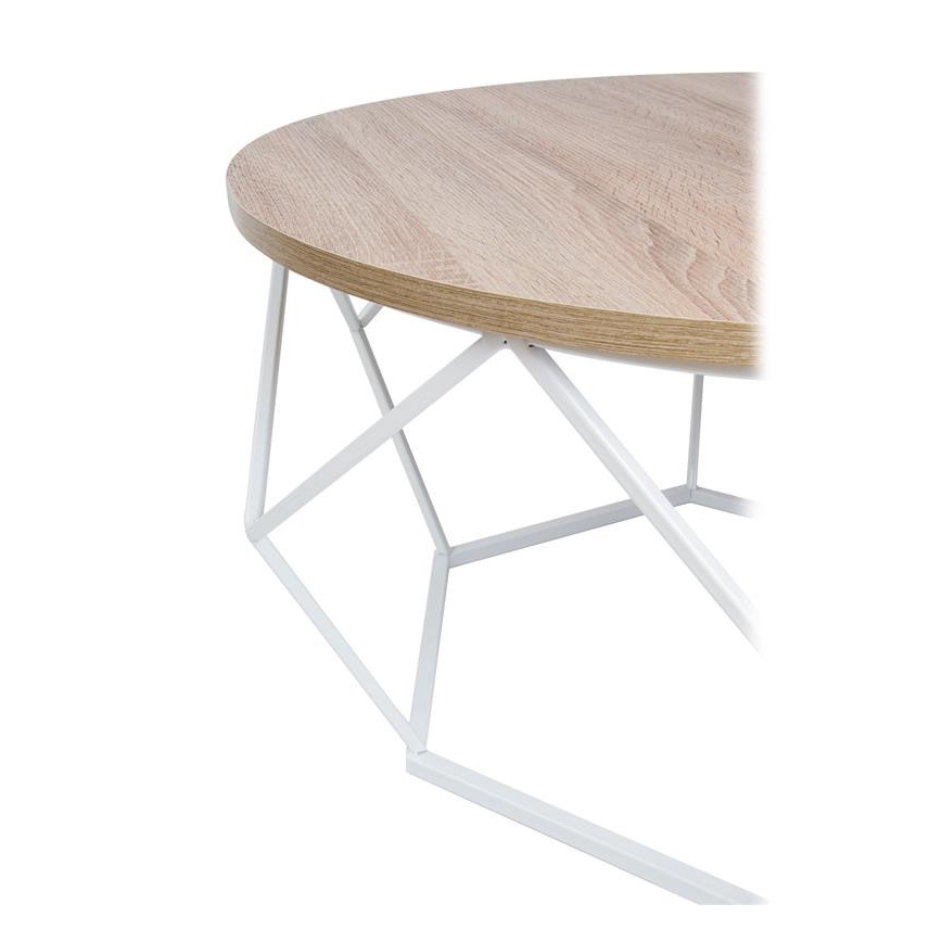 Măsuță de cafea DIAMOND 40x70 cm albă/maro