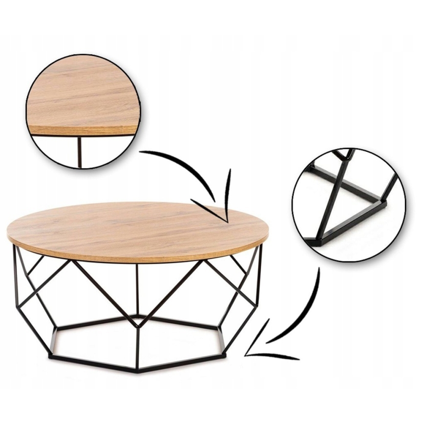 Măsuță de cafea DIAMOND 40x90 cm neagră/maro