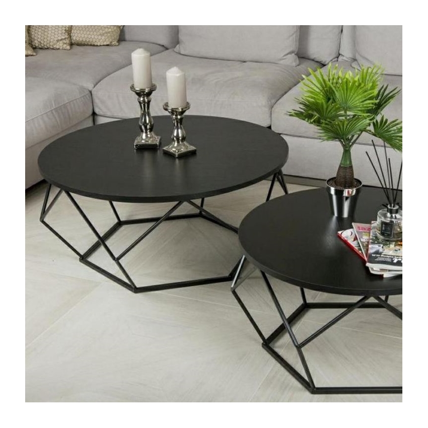 Măsuță de cafea DIAMOND 41,5x90 cm neagră