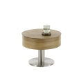 Măsuță de cafea ELEMENT cu blat rabatabil, Ø 60 cm, stejar/argintiu
