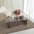 Măsuță de cafea ESCAPE 30x105 cm maro/transparent
