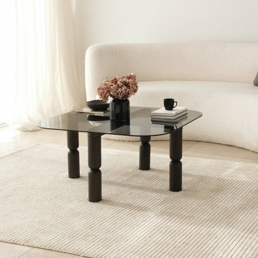 Măsuță de cafea KEI 40x80 cm maro/negru