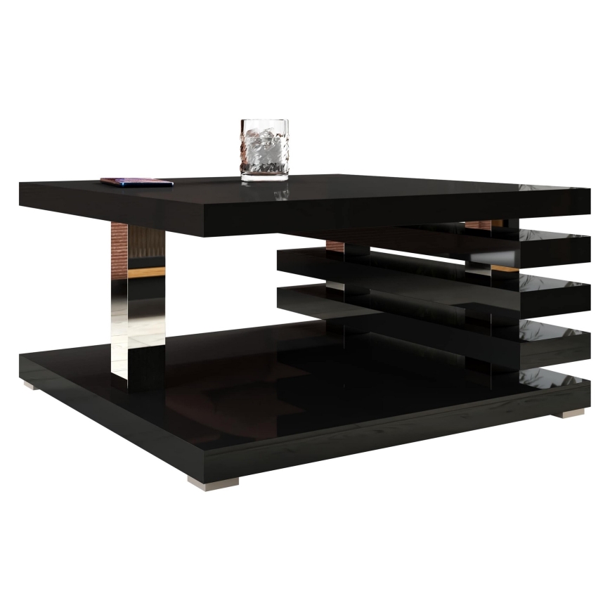 Măsuță de cafea KYOTO 31x60 cm negru lucios