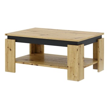 Măsuță de cafea LUNO, stejar artisan/negru