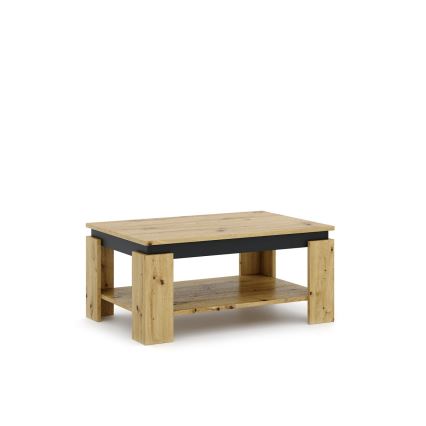 Măsuță de cafea LUNO, stejar artisan/negru