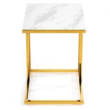 Măsuță de cafea LURUS 40x50 cm aurie