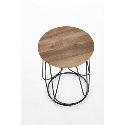 Măsuță de cafea NUBIRA 51x40 cm negru/nuc