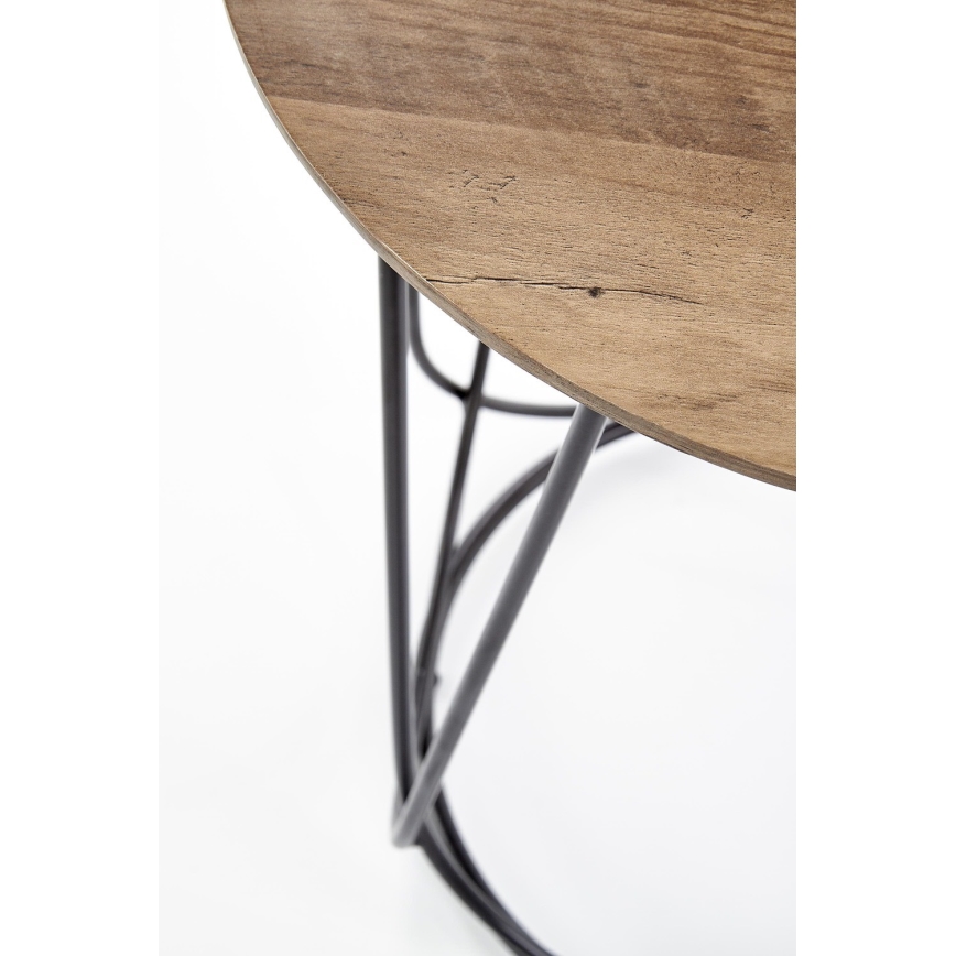 Măsuță de cafea NUBIRA 51x40 cm negru/nuc