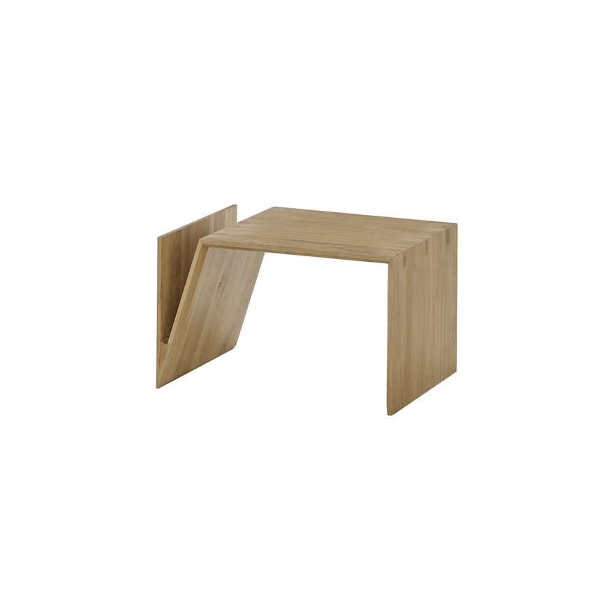 Masă de cafea PRISM, reglabilă vertical și orizontal, 60x40 cm, stejar