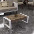 Măsuță de cafea RETRO 40x90 cm albă/maro