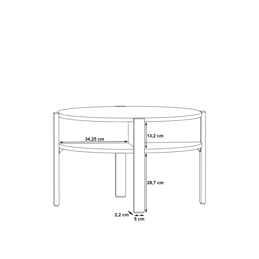 Măsuță de cafea RINO neagră