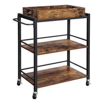 Măsuță de servire MARGE maro/negru