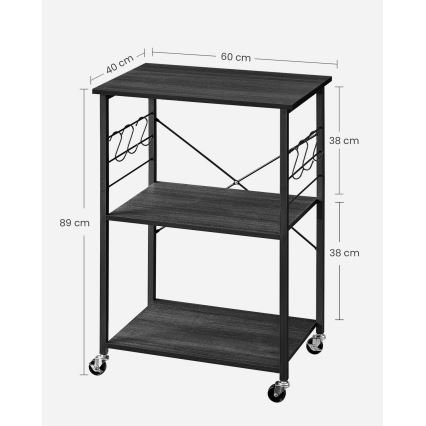 Măsuță de servire MARGE, neagră