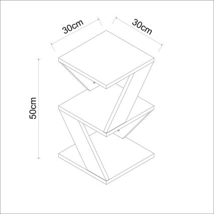 Măsuță laterală ALBENI 50x30 cm alb