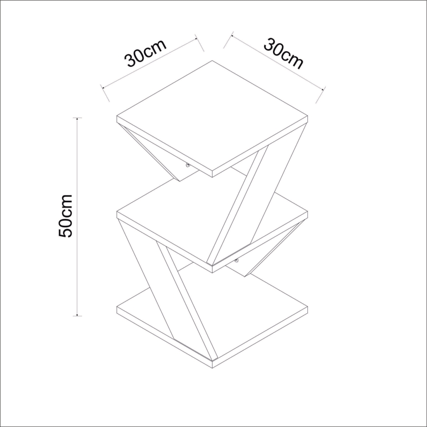 Măsuță laterală ALBENI 50x30 cm antracit