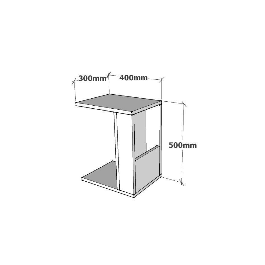 Măsuță laterală KAREN 50x40 cm antracit