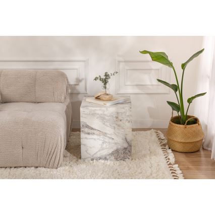 Măsuță laterală KUP 50x45 cm decor marmorat