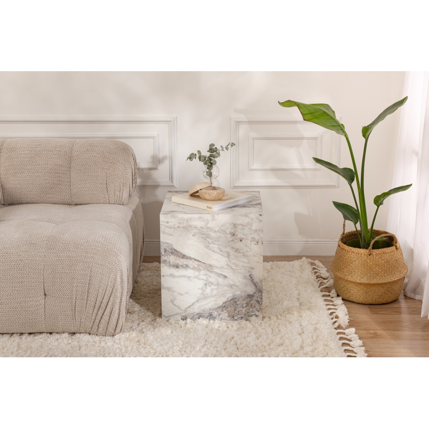 Măsuță laterală KUP 50x45 cm decor marmorat