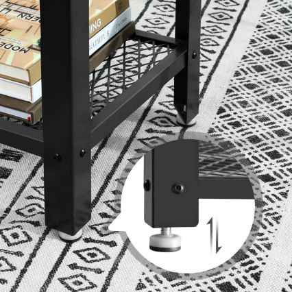 Măsuță laterală LUVOR maro/negru