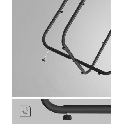 Măsuță laterală NOIRA, negru/gri