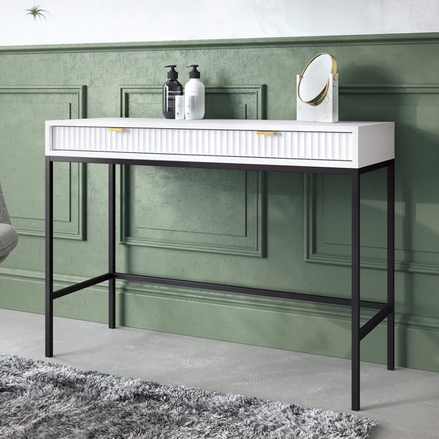 Măsuță laterală NOVA 77x104 cm alb/negru