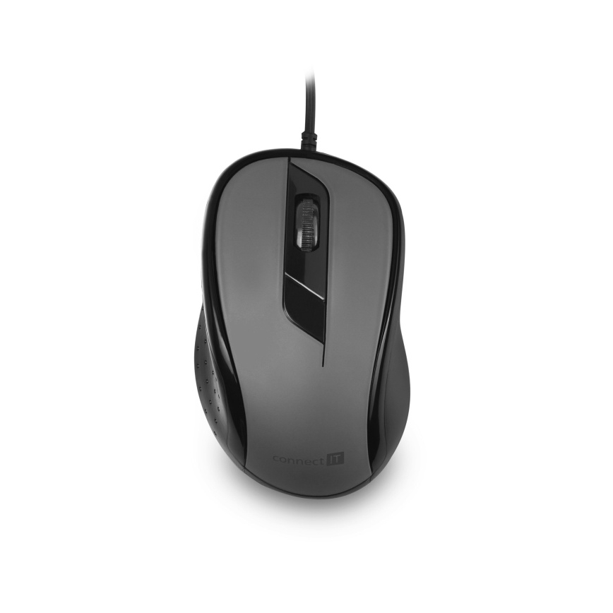Maus cu fir CONNECT IT CMO-1200-GY 1000 DPI negru/gri