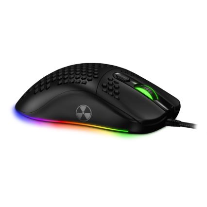 Maus LED RGB cu fir pentru jocuri video CONNECT IT CMO-5511-BK 200-12800 DPI negru